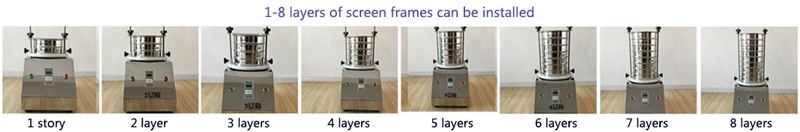 1-8 layers of sieve shaker machine