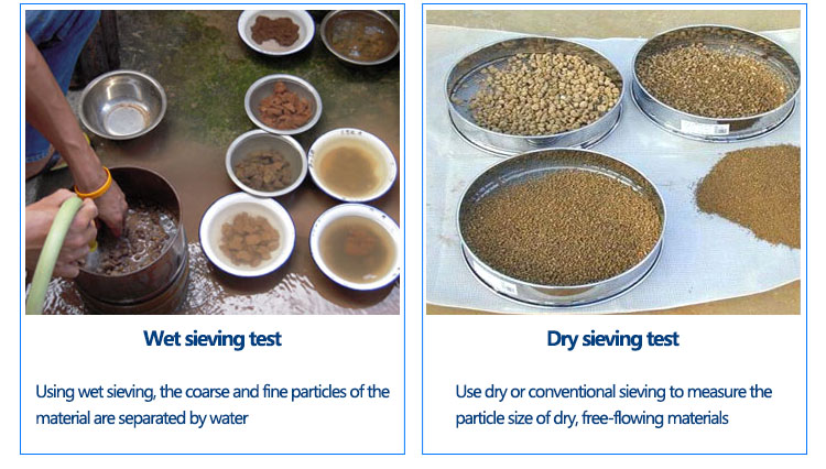 What is the difference between wet sieving and dry sieving?