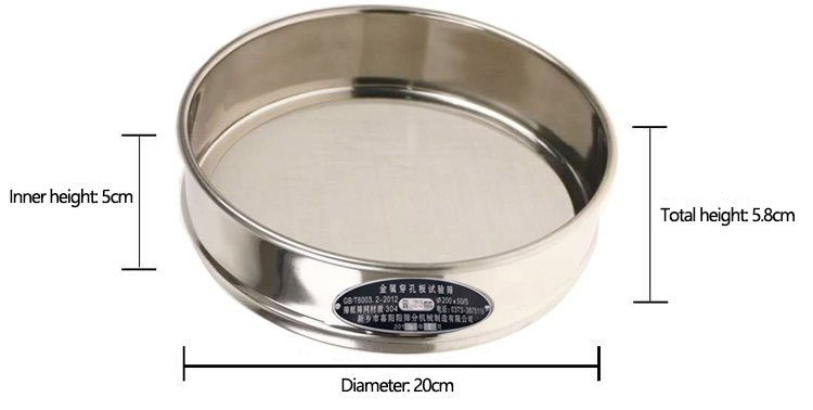 20cm Test Sieve Dimensions